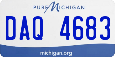 MI license plate DAQ4683