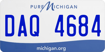 MI license plate DAQ4684