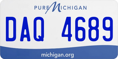 MI license plate DAQ4689