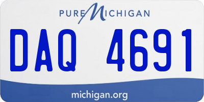 MI license plate DAQ4691