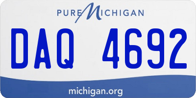 MI license plate DAQ4692
