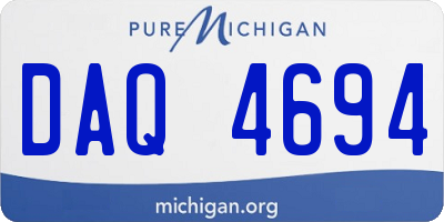 MI license plate DAQ4694