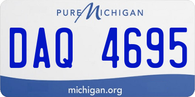 MI license plate DAQ4695