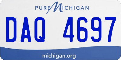 MI license plate DAQ4697