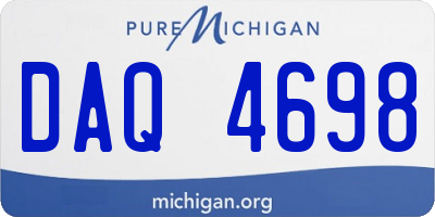 MI license plate DAQ4698