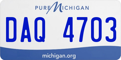 MI license plate DAQ4703