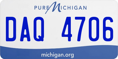 MI license plate DAQ4706