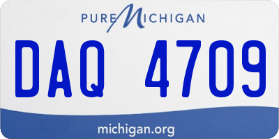 MI license plate DAQ4709