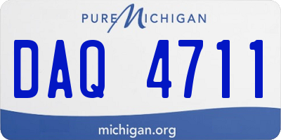 MI license plate DAQ4711