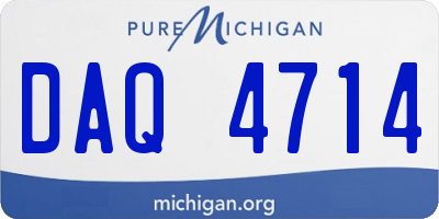 MI license plate DAQ4714