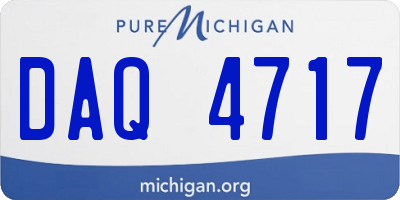 MI license plate DAQ4717
