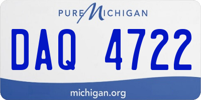 MI license plate DAQ4722