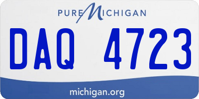 MI license plate DAQ4723