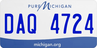 MI license plate DAQ4724