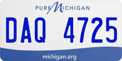 MI license plate DAQ4725