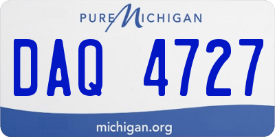 MI license plate DAQ4727