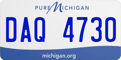 MI license plate DAQ4730