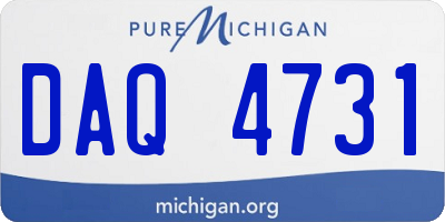 MI license plate DAQ4731