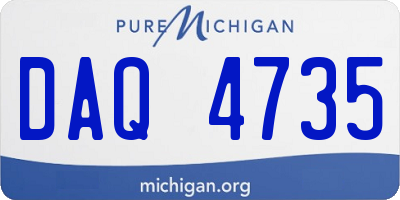 MI license plate DAQ4735