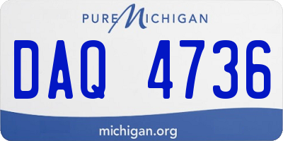 MI license plate DAQ4736