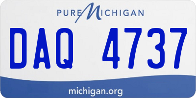 MI license plate DAQ4737