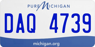 MI license plate DAQ4739