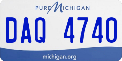 MI license plate DAQ4740