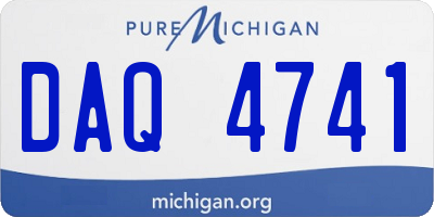 MI license plate DAQ4741