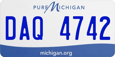 MI license plate DAQ4742