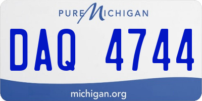 MI license plate DAQ4744