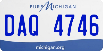 MI license plate DAQ4746