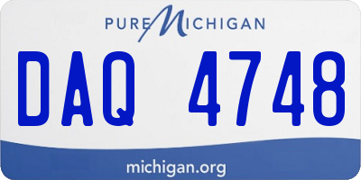 MI license plate DAQ4748