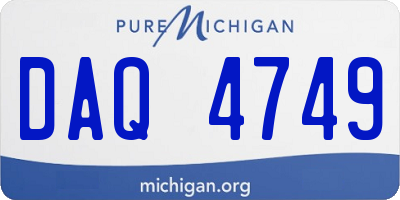 MI license plate DAQ4749