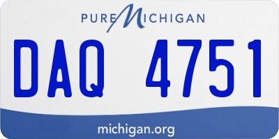 MI license plate DAQ4751