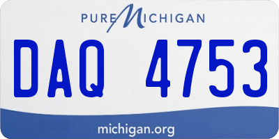 MI license plate DAQ4753