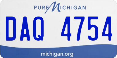 MI license plate DAQ4754