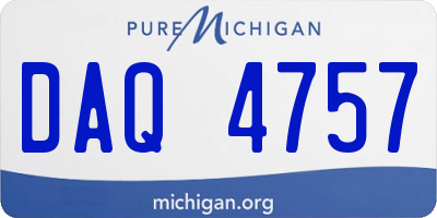 MI license plate DAQ4757