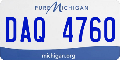 MI license plate DAQ4760