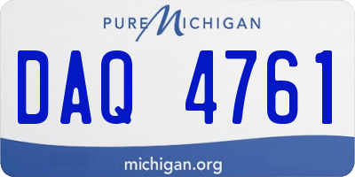 MI license plate DAQ4761
