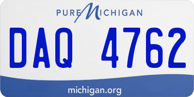 MI license plate DAQ4762