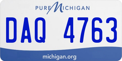 MI license plate DAQ4763