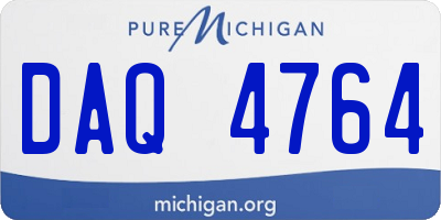 MI license plate DAQ4764