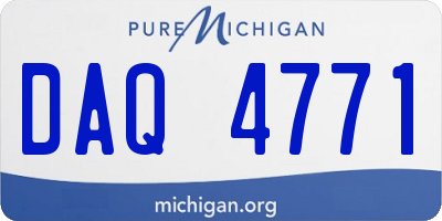 MI license plate DAQ4771