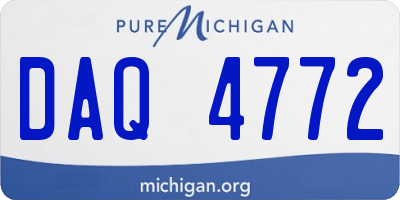 MI license plate DAQ4772