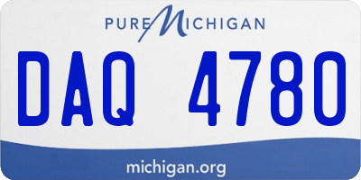 MI license plate DAQ4780