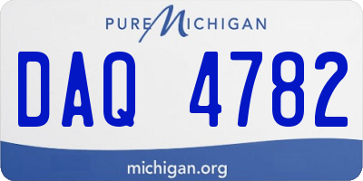MI license plate DAQ4782