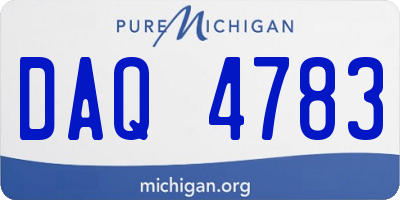 MI license plate DAQ4783