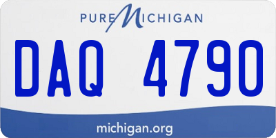 MI license plate DAQ4790