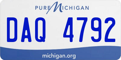 MI license plate DAQ4792