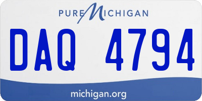 MI license plate DAQ4794